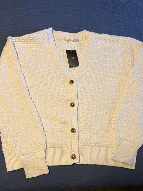 Levi's Sweaters - Levi's Cream Knit Button-Front Women's Cardigan